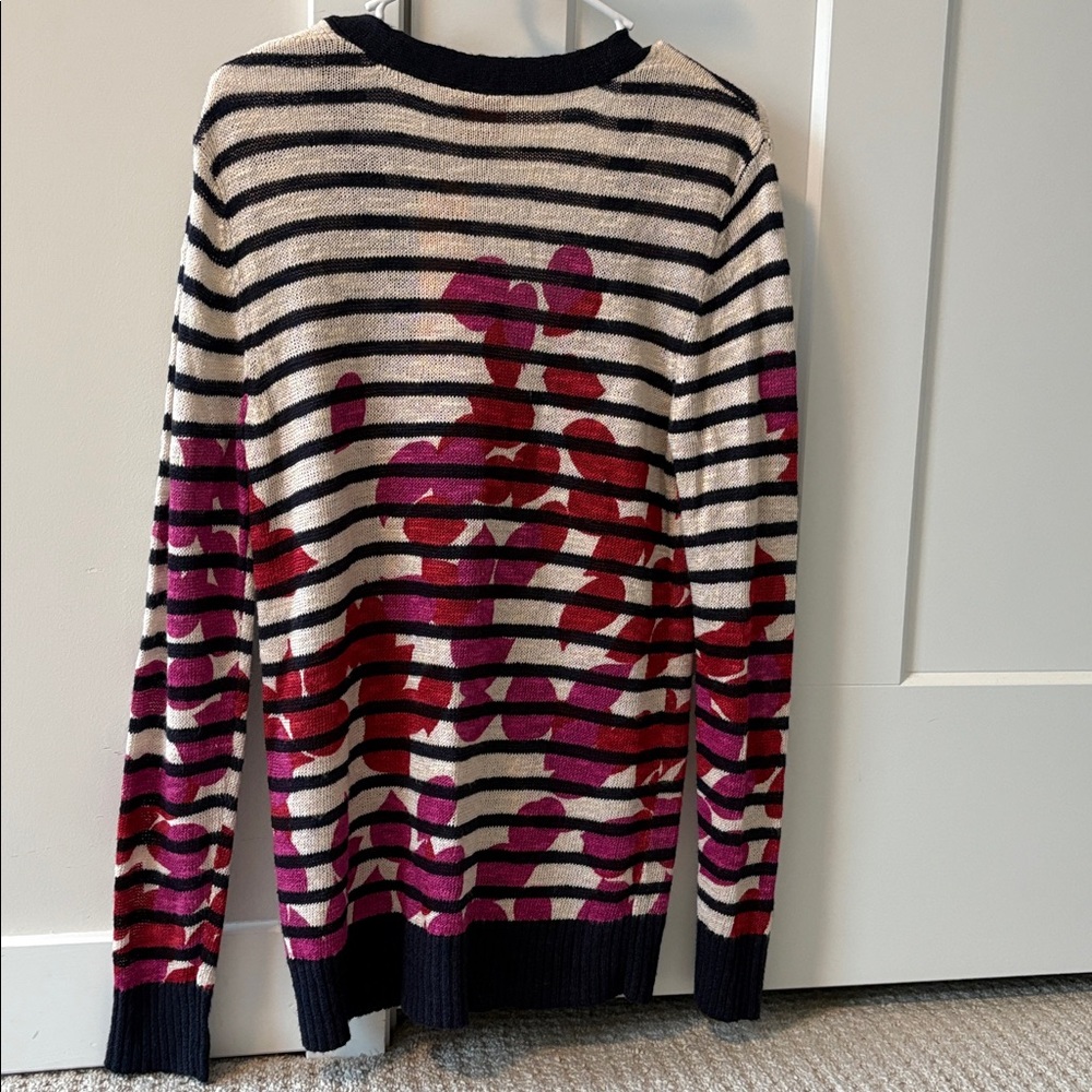 NWT Tory Burch Lorena Linen Blend Cardigan- Size Large - Picture 7 of 7